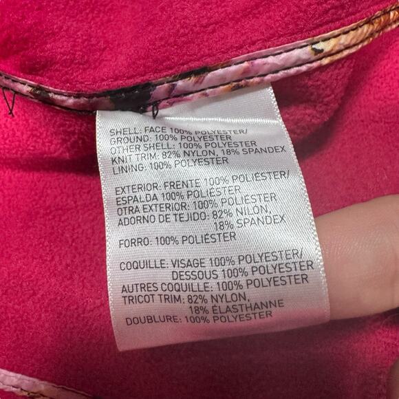 Betsey Johnson Trench Coat Cranberry Pink Medium Fleece Lined Preppy Fall Jacket - Picture 7 of 11